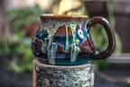 17-C Spectral New Wave Textured Squat Mug - TOP SHELF, 20 oz.