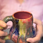 16-E Earthy Whimsy Curvy Mug, 16 oz.