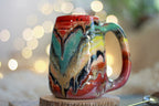 14-D Rainbow Family Variation Textured Mug, 15 oz.