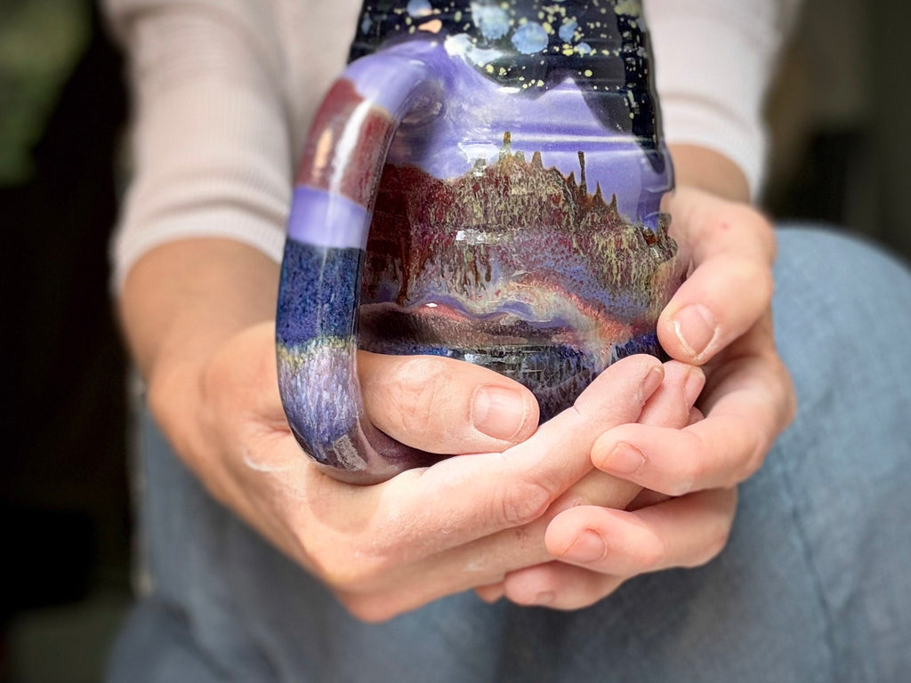 19-B Purple Mountain Majesty Swirly Mug - MISFIT, 25 oz. - 20% off