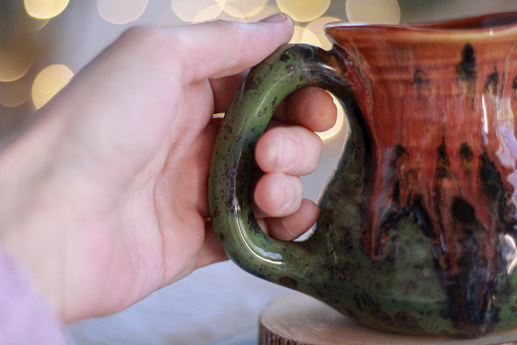 15-E Watermelon EXPERIMENT Barely Flared Textured Mug, 12 oz.
