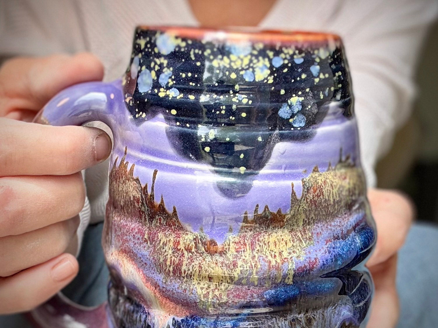 19-B Purple Mountain Majesty Swirly Mug - MISFIT, 25 oz. - 20% off