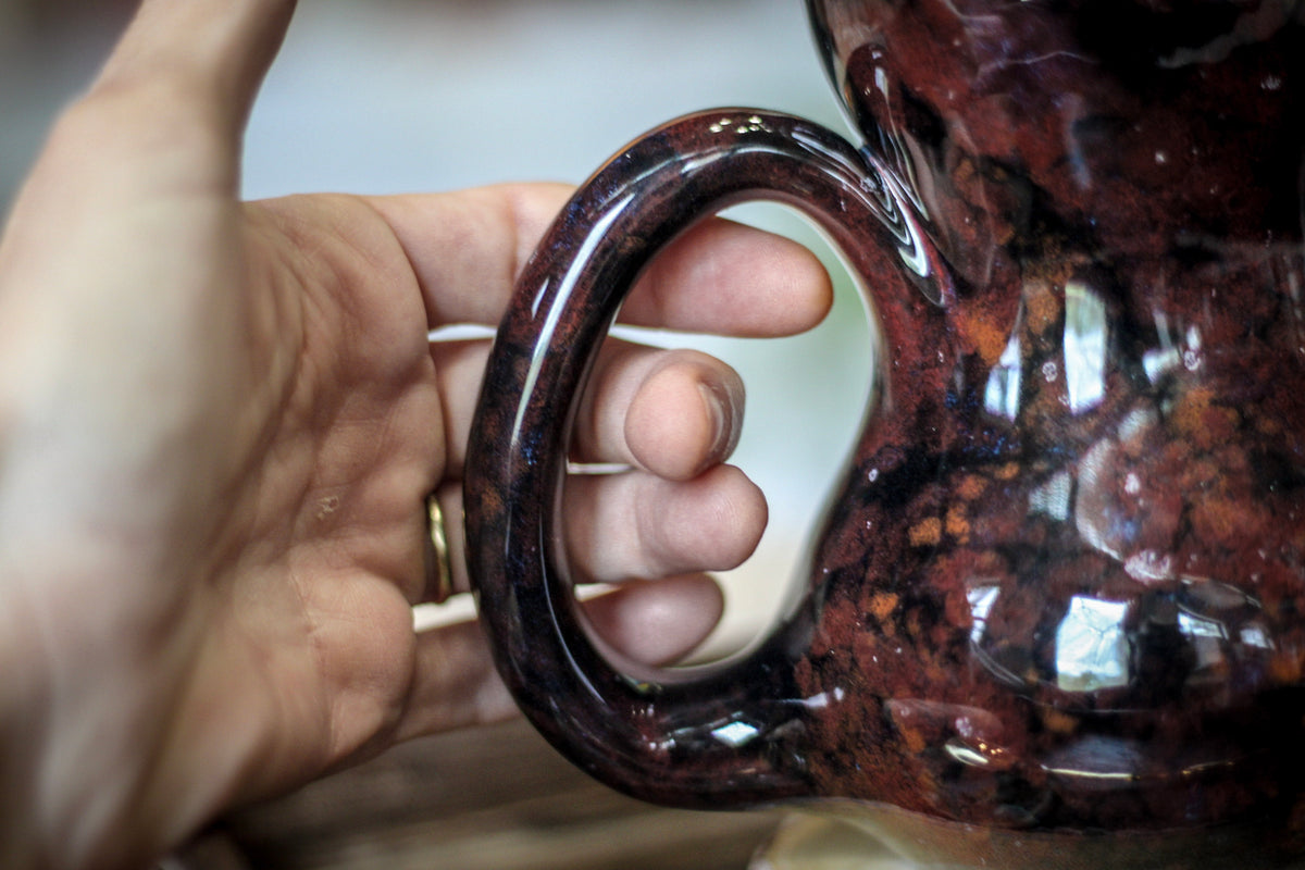 17-B Dragon's Blood Agate Gourd Mug, 17 oz.