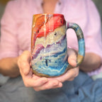 17-D Earthy FLOW Grooved Stein Mug - MINOR MISFIT, 20 oz. - 10% off