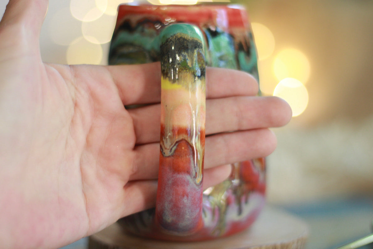 14-D Rainbow Family Variation Textured Mug, 15 oz.