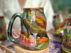 01-E Olive 'FLOW' Textured Divot Mug, 22 oz. (This listing is for one mug)