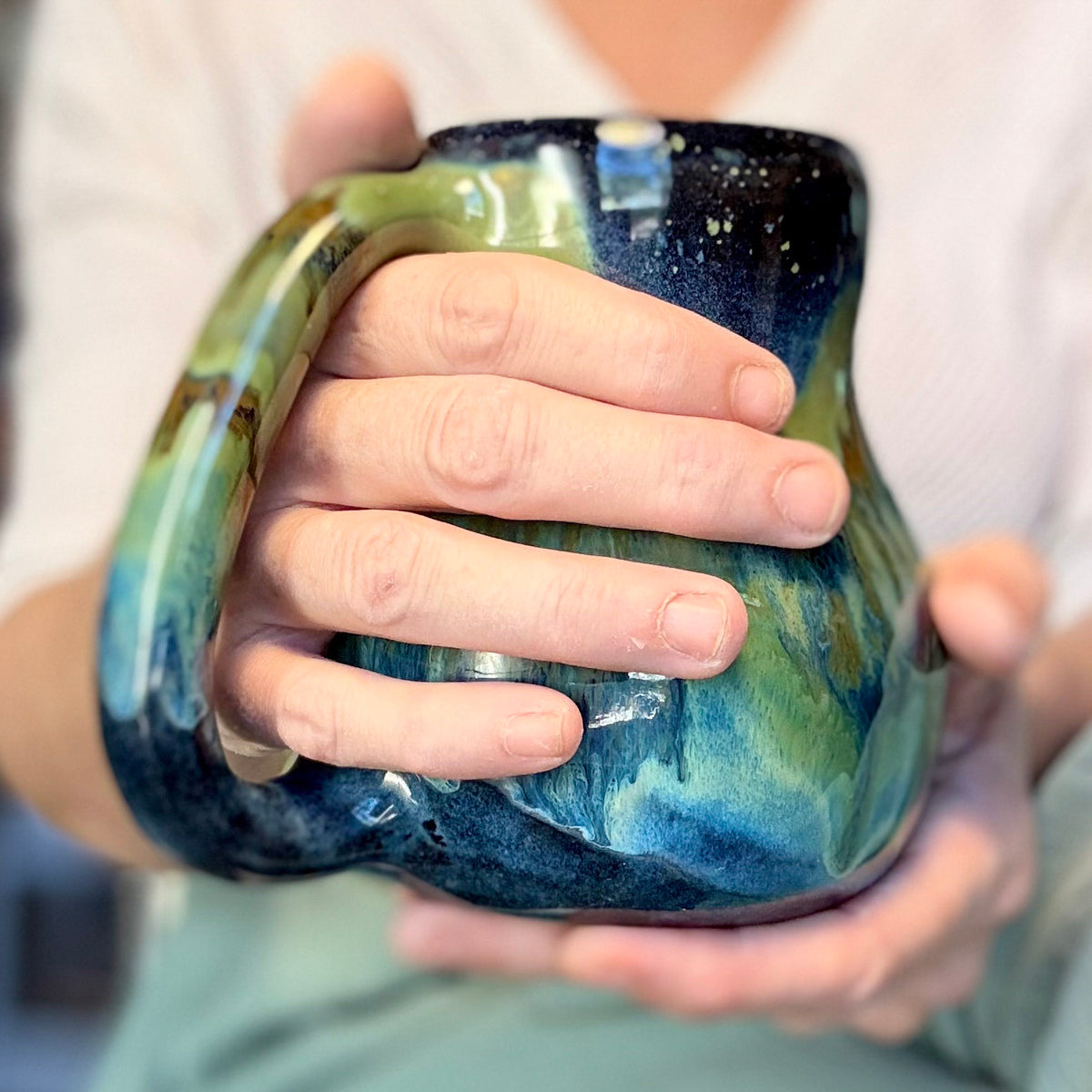 02-B Misty Mountain Midnight Curvy Mug - TOP SHELF MISFIT, 24 oz.