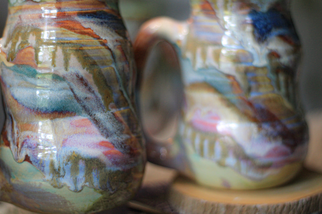 02-E Chaos Barely Flared Textured Divot Mug, 21 oz. (This listing is for one mug)