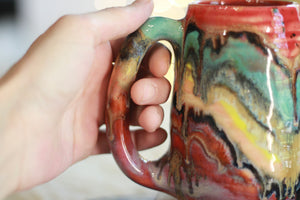14-D Rainbow Family Variation Textured Mug, 15 oz.