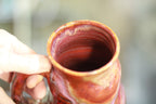 14-D Cinnamon Grotto Variation Barely Flared Textured Divot Mug, 18 oz.