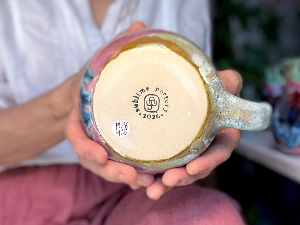 18-E Whimsy Flared Mug, 17-18 oz. (This listing is for one mug)
