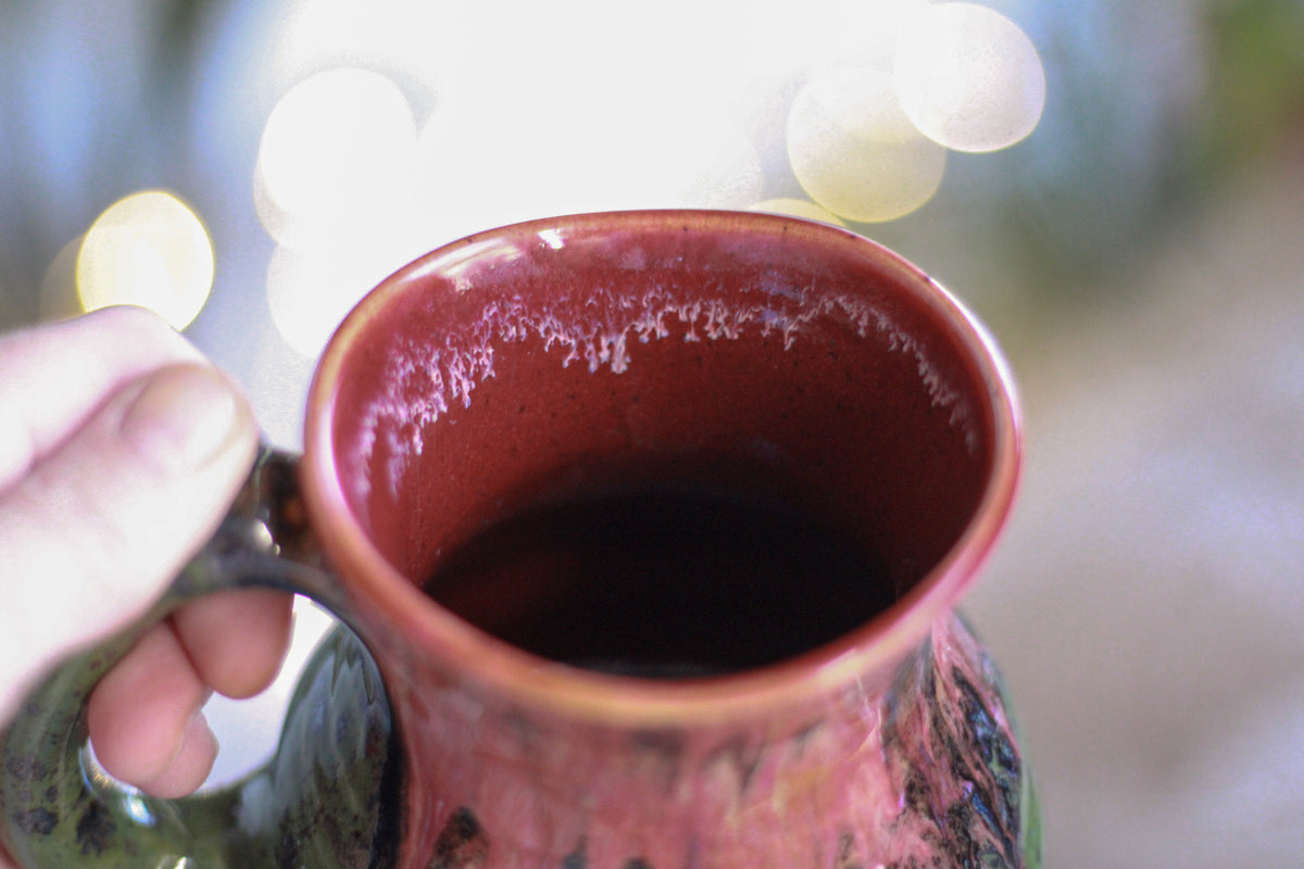 15-E Watermelon EXPERIMENT Barely Flared Textured Mug, 12 oz.