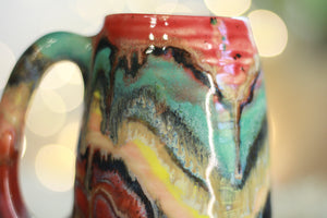 14-D Rainbow Family Variation Textured Mug, 15 oz.