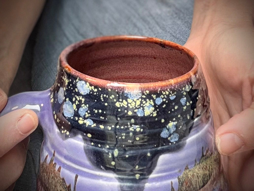 19-B Purple Mountain Majesty Swirly Mug - MISFIT, 25 oz. - 20% off