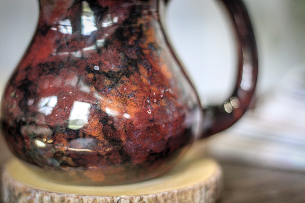 17-B Dragon's Blood Agate Gourd Mug, 17 oz.
