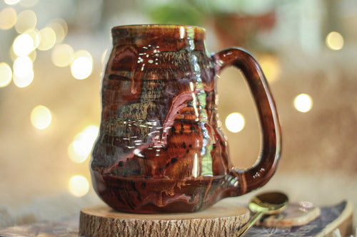 15-D Cinnamon Grotto Textured Divot Mug, 18 oz.