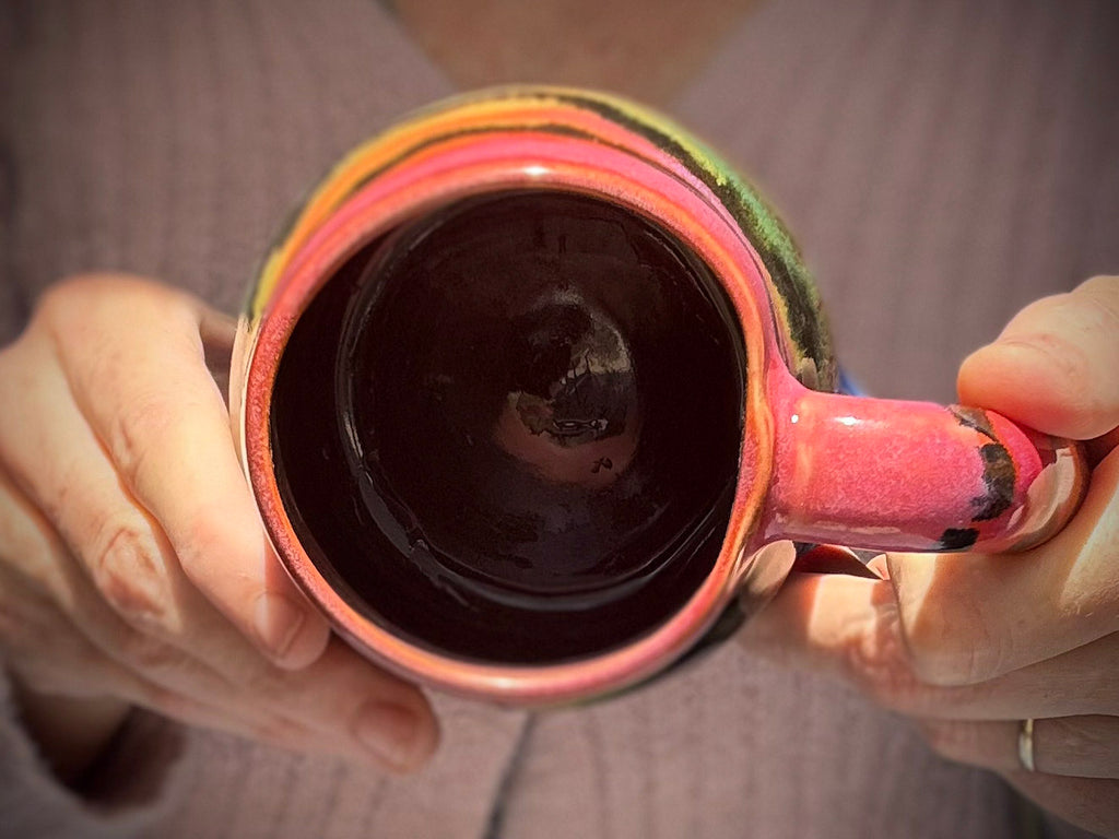 19-D Rainbow EXPERIMENT Mid Mod Mug, 14 oz.