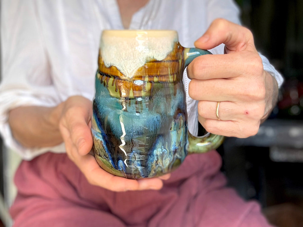 19-C Green Mountain Swirly Mug, 21 oz.