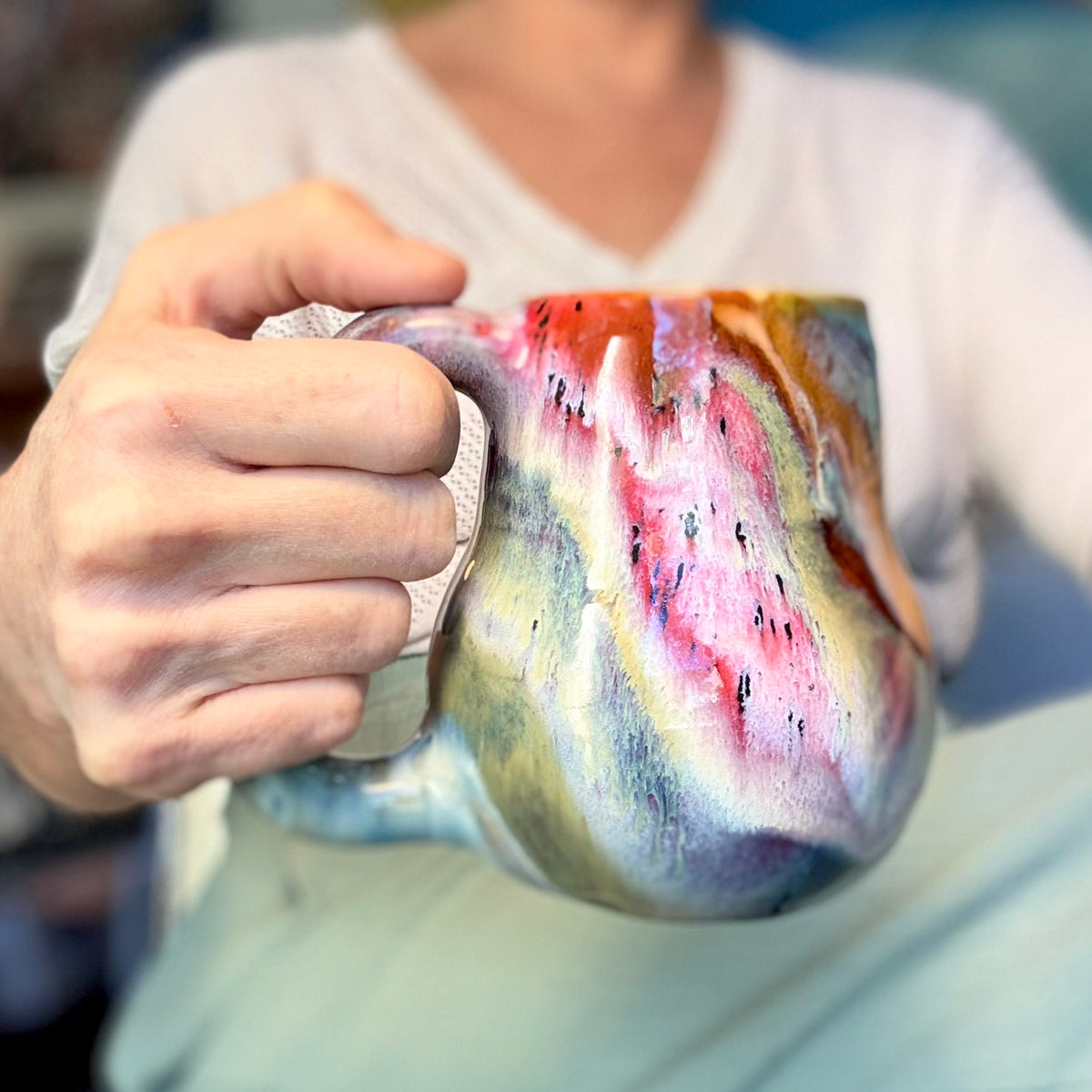 17-D Misty Whimsy PROTOTYPE Curvy Mug, 17 oz.