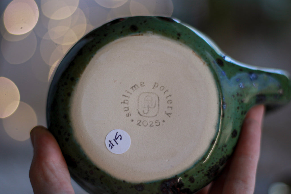 15-E Watermelon EXPERIMENT Barely Flared Textured Mug, 12 oz.