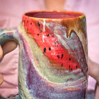 17-D Earthy FLOW Grooved Stein Mug - MINOR MISFIT, 20 oz. - 10% off