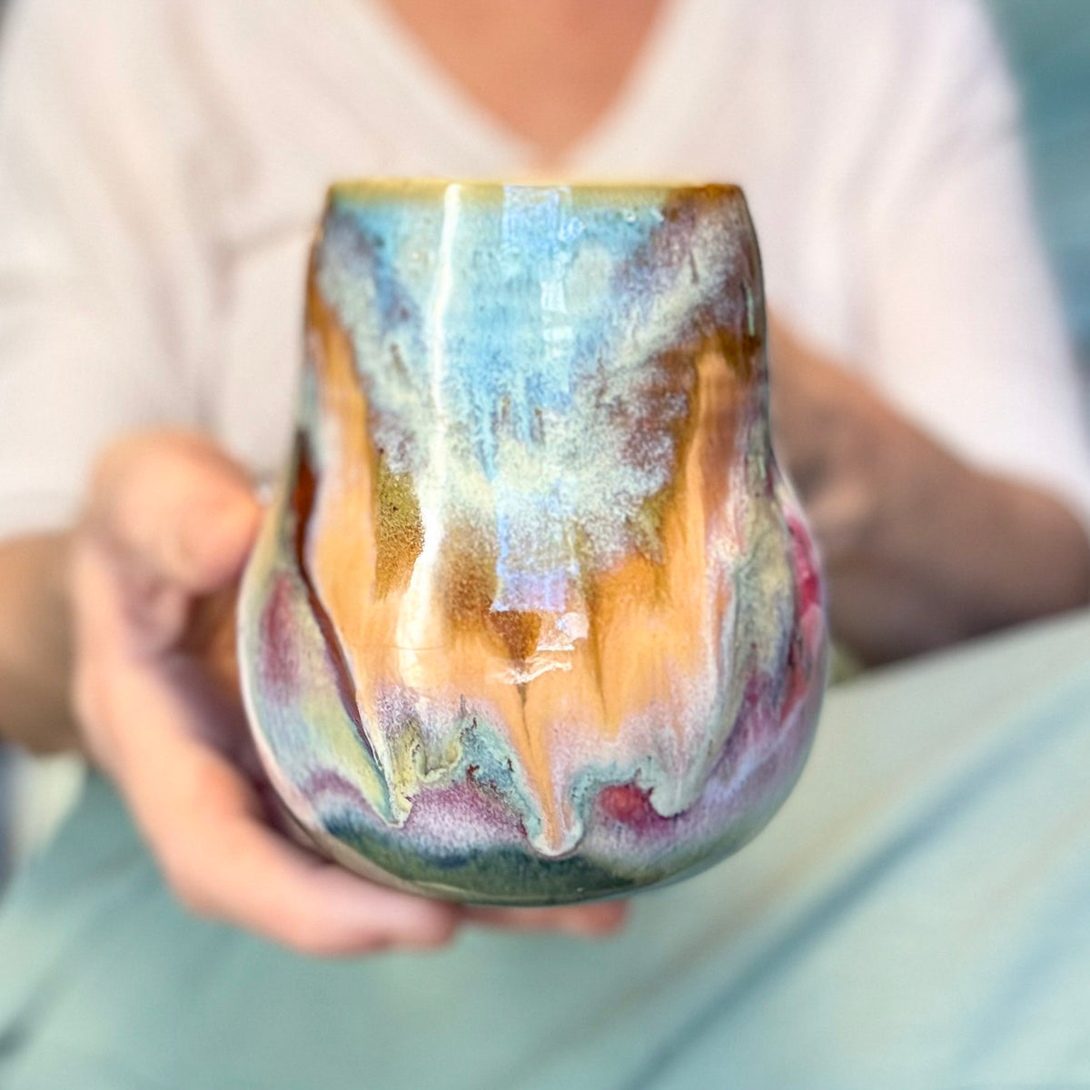 17-D Misty Whimsy PROTOTYPE Curvy Mug, 17 oz.