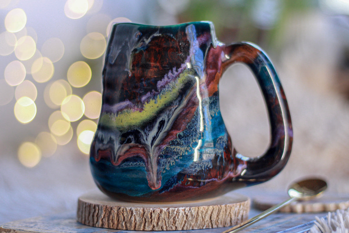 16-C Cosmic Grotto Textured Divot Mug - TOP SHELF, 16 oz.