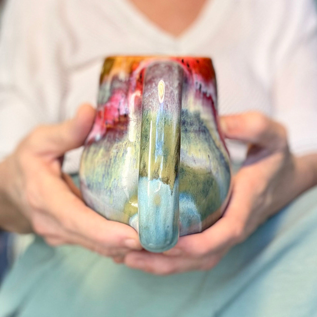 17-D Misty Whimsy PROTOTYPE Curvy Mug, 17 oz.