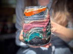 19-E Cosmic Rainbow Swirly Mug, 21 oz.