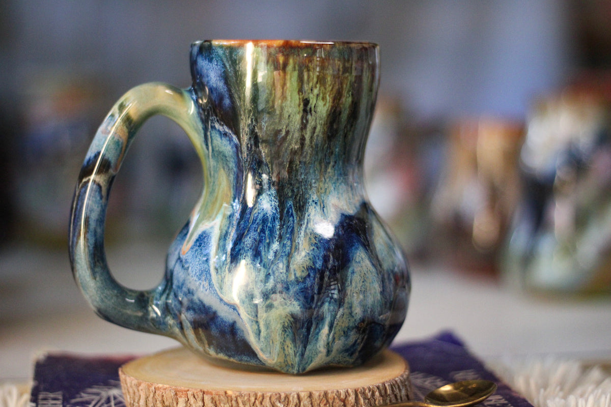 12-E Blue 'FLOW' EXPERIMENT Mug, 17 oz.