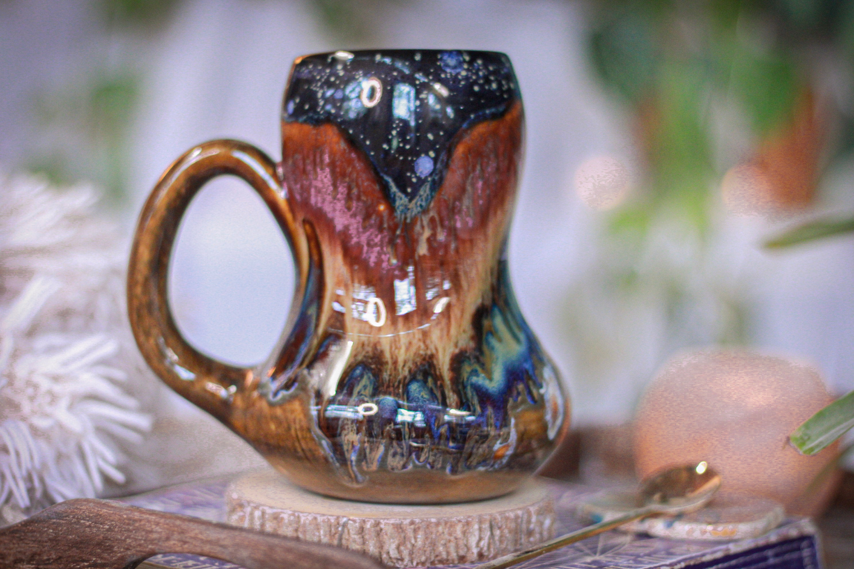 03-B Starry Night Gourd Mug - TOP SHELF, 21 oz.