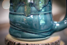 Load image into Gallery viewer, 18-F Teal Drippy Textured Acorn Mug, 15 oz.