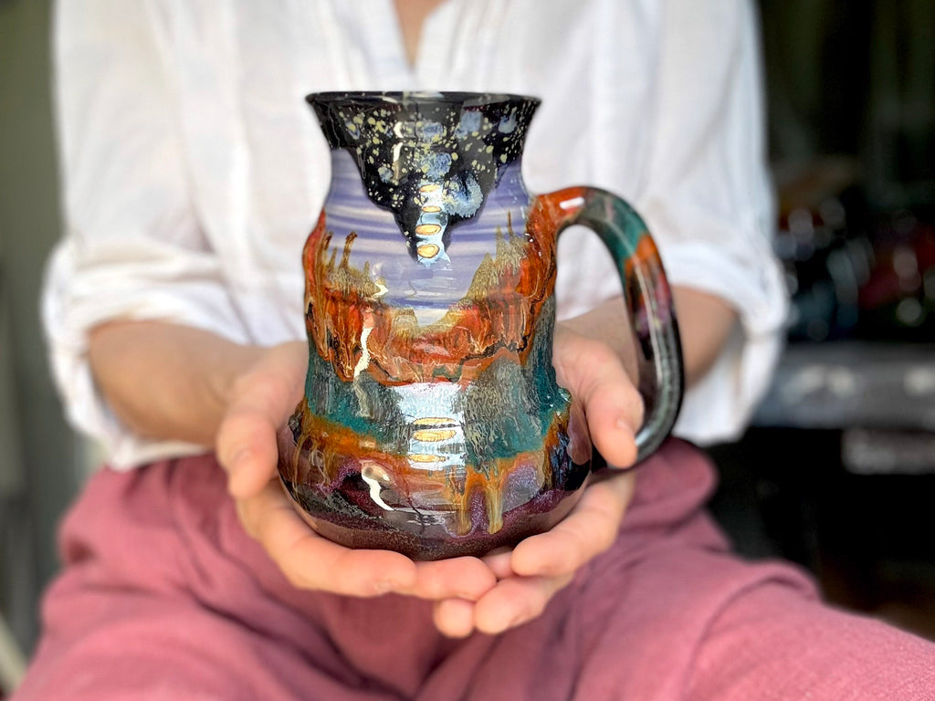 20-A Purple Mountain Majesty Cuddle Mug - TOP SHELF MISFIT, 24 oz.