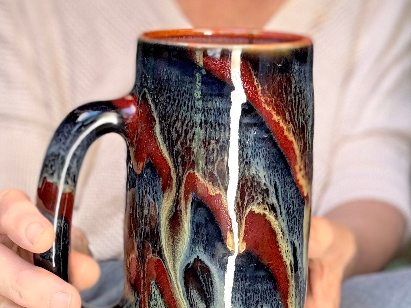 20-D Scarlet Grotto Textured Stein Mug, 21 oz.