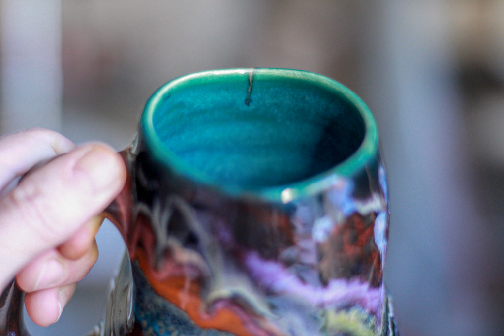 16-C Cosmic Grotto Textured Divot Mug - TOP SHELF, 16 oz.