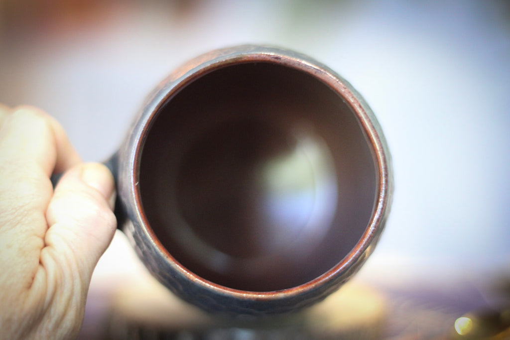 19-E Black Textured Mug, 23 oz.