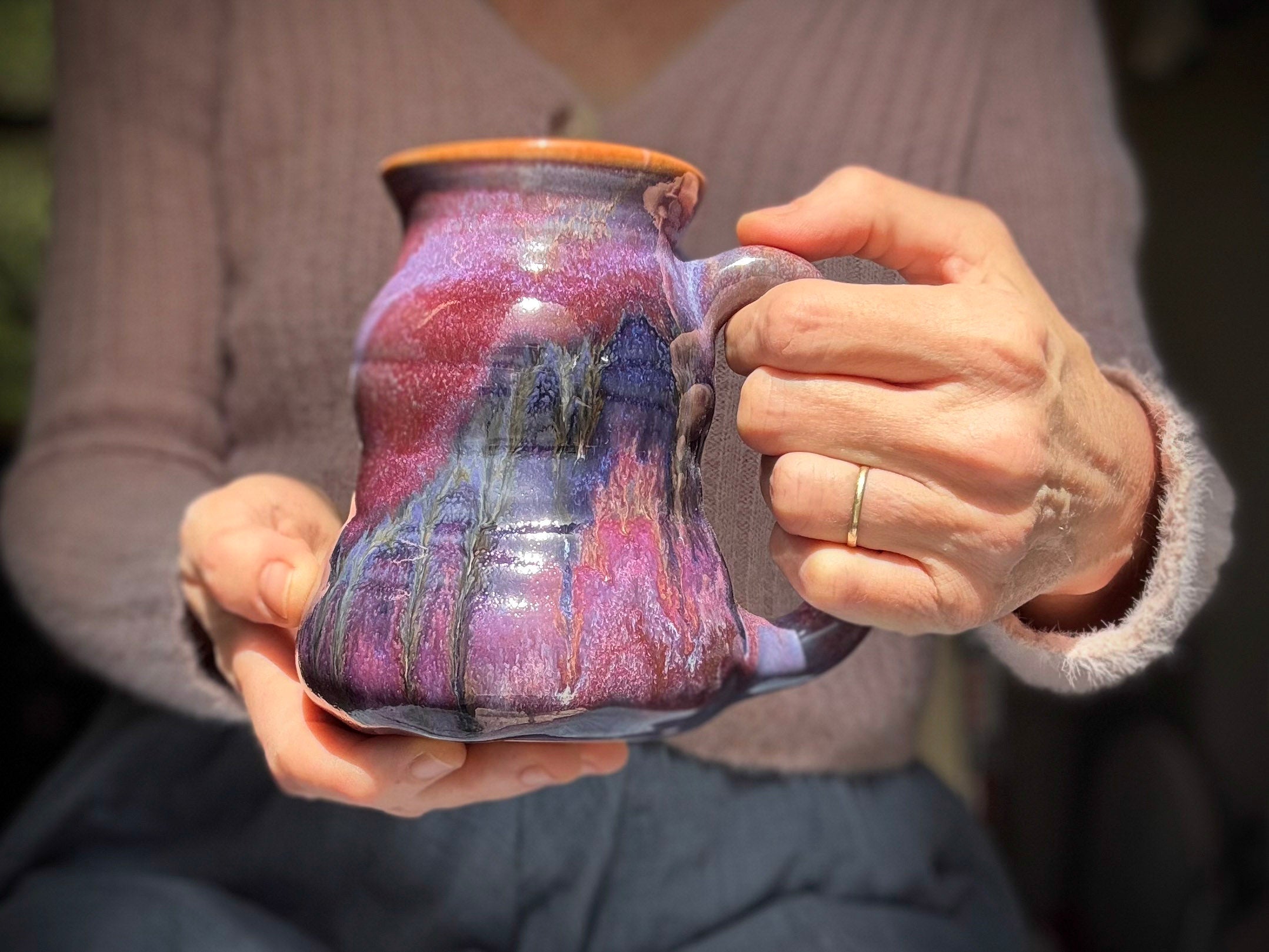 21-E Purple EXPERIMENT Cuddle Mug, 18 oz.