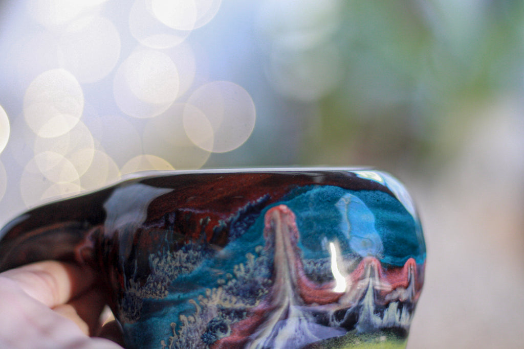 16-C Cosmic Grotto Textured Divot Mug - TOP SHELF, 16 oz.