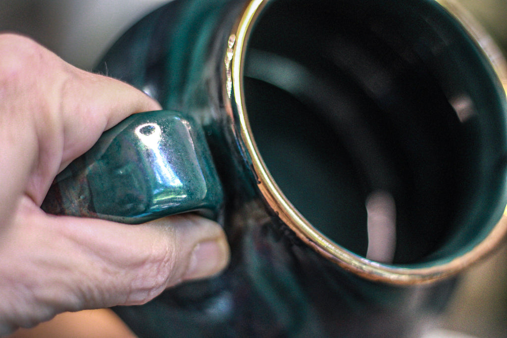 17-B Malachite PROTOTYPE Squat Mug - ODDBALL MISFIT, 19 oz. - 25% off