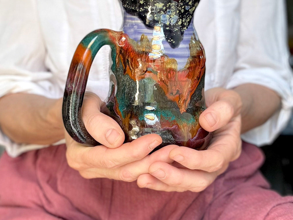 20-A Purple Mountain Majesty Cuddle Mug - TOP SHELF MISFIT, 24 oz.