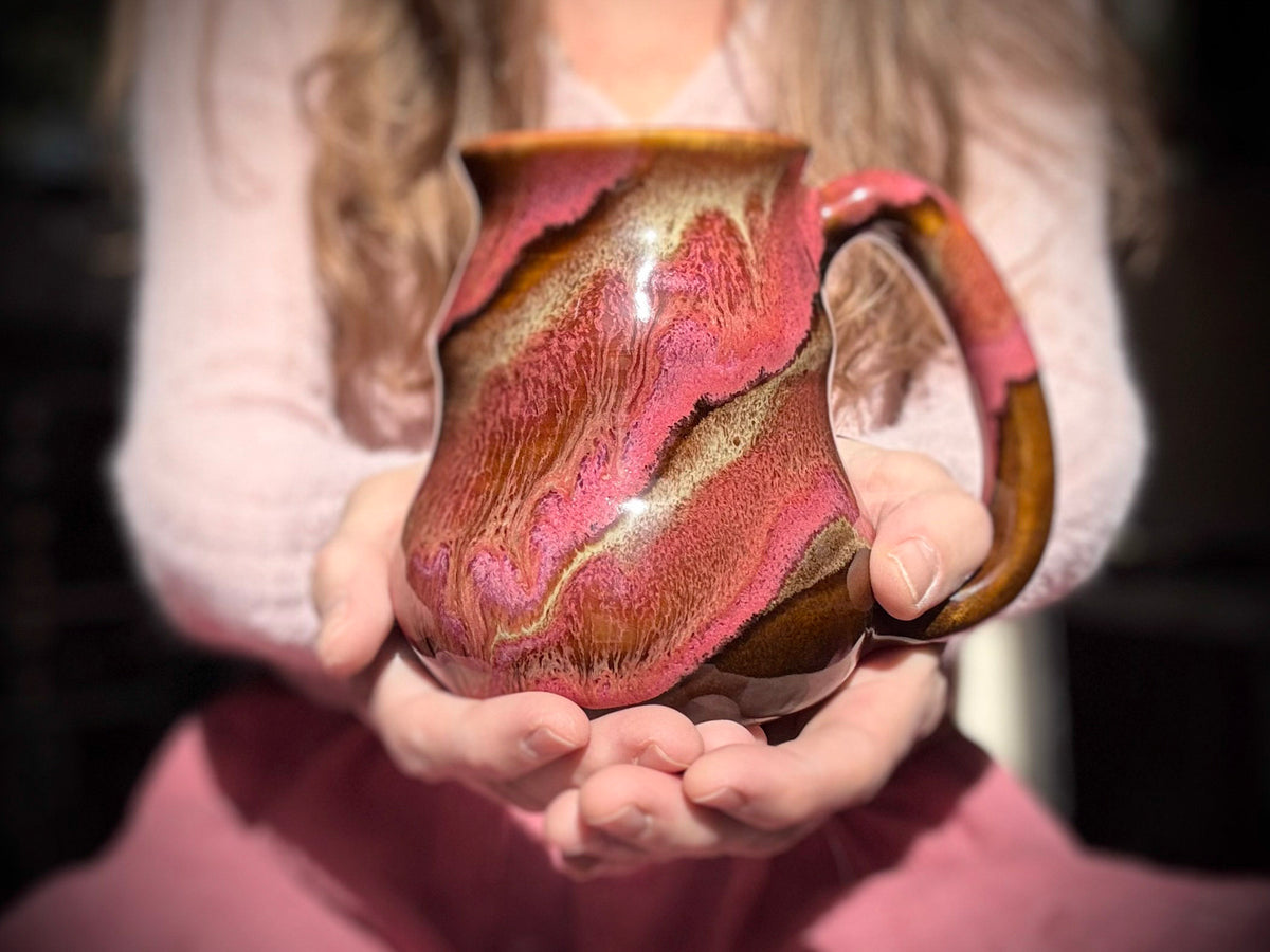 03-E Magenta Grotto Curvy Mug - TOP SHELF, 19 oz.