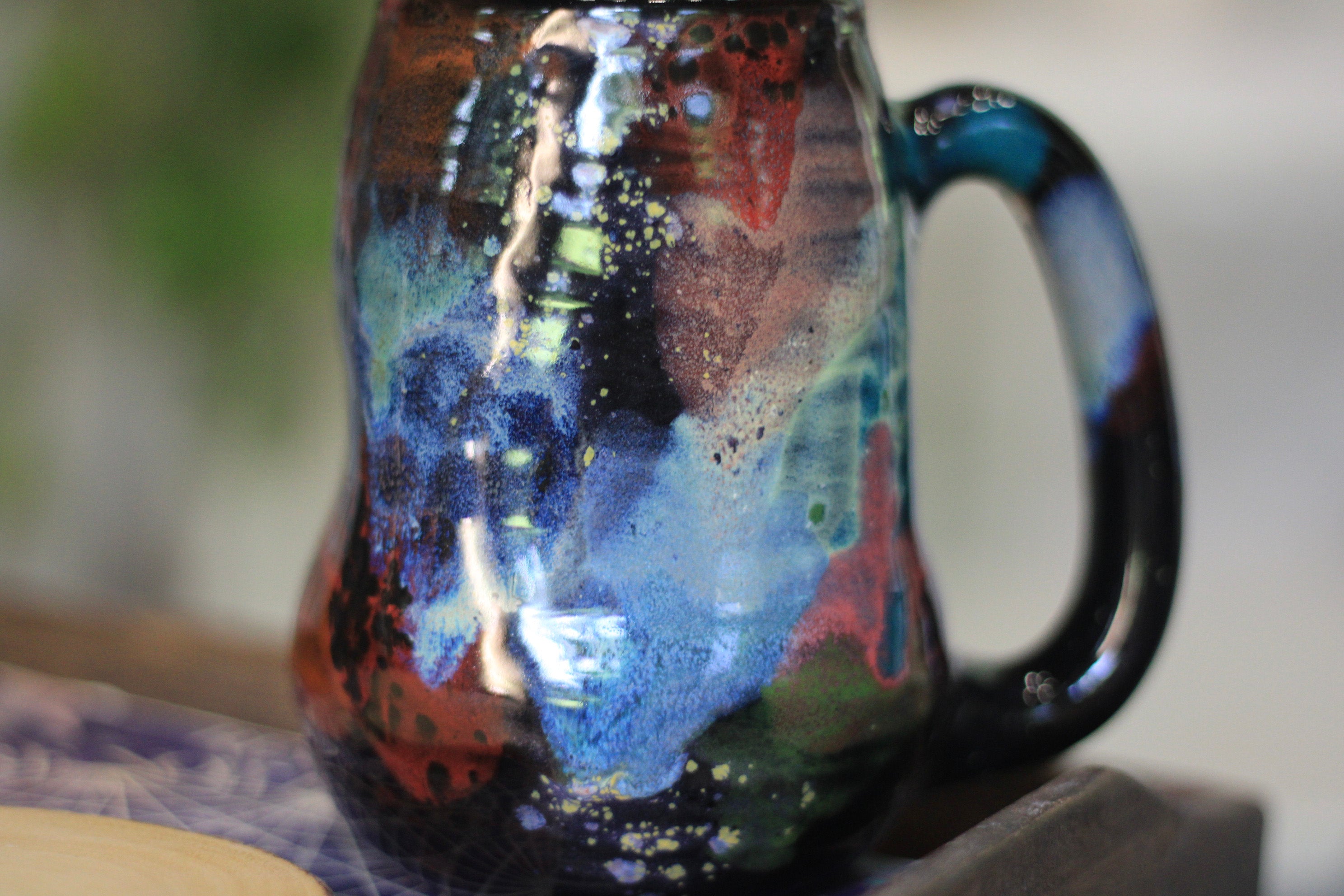 02-F Stellar Chaos Textured Divot 'Cuddle' Mug, 19 oz. (This listing is for one mug)