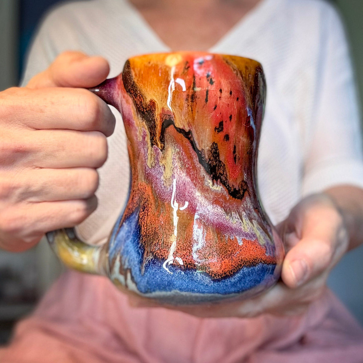 03-C Rainbow Grotto Gourd Mug, 18 oz.