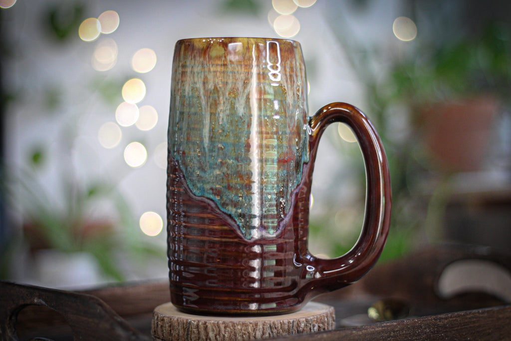 20-D Aqua Falls Textured Stein Mug, 23 oz.