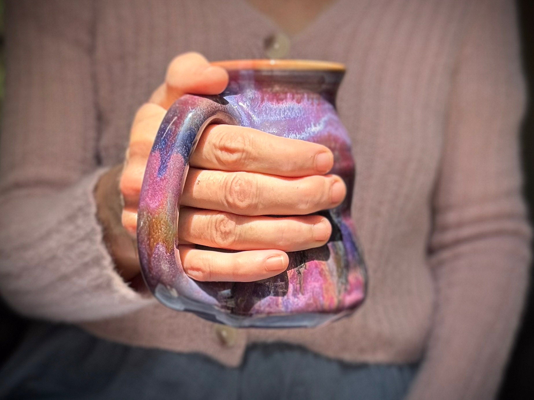 21-E Purple EXPERIMENT Cuddle Mug, 18 oz.