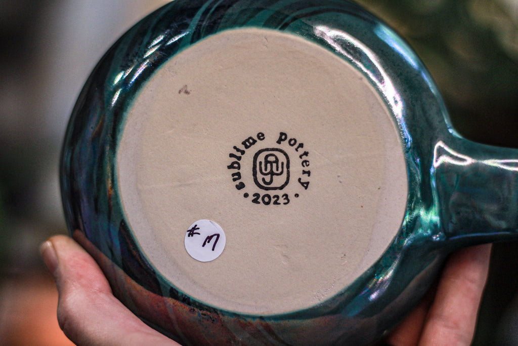 17-B Malachite PROTOTYPE Squat Mug - ODDBALL MISFIT, 19 oz. - 25% off