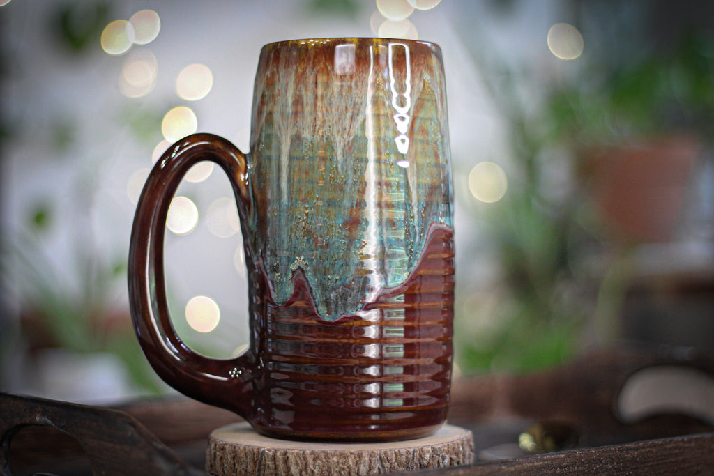 20-D Aqua Falls Textured Stein Mug, 23 oz.