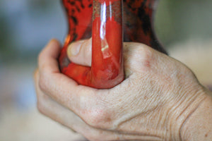 17-E Red EXPERIMENT Textured Gourd Mug, 17 oz.