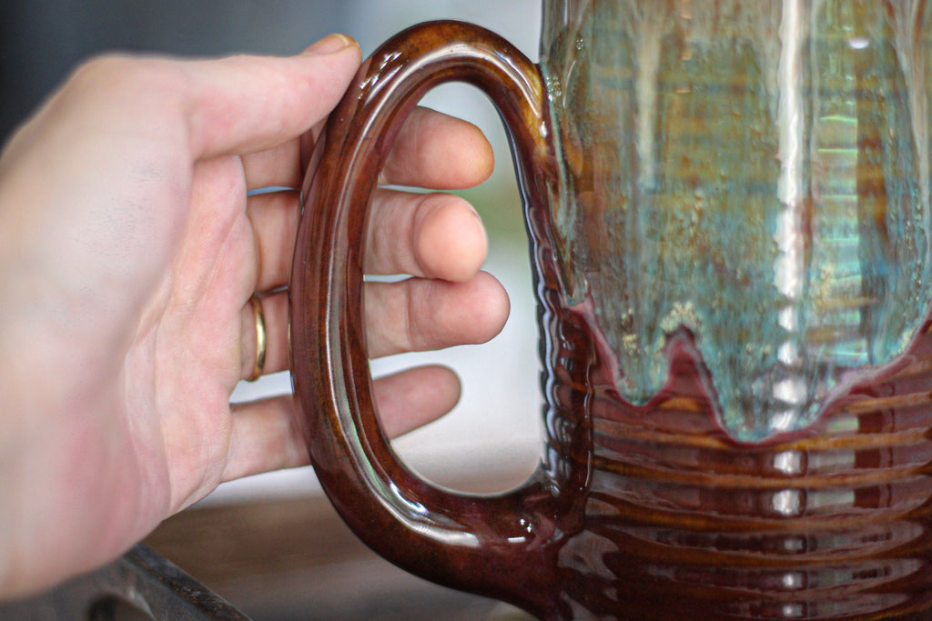 20-D Aqua Falls Textured Stein Mug, 23 oz.