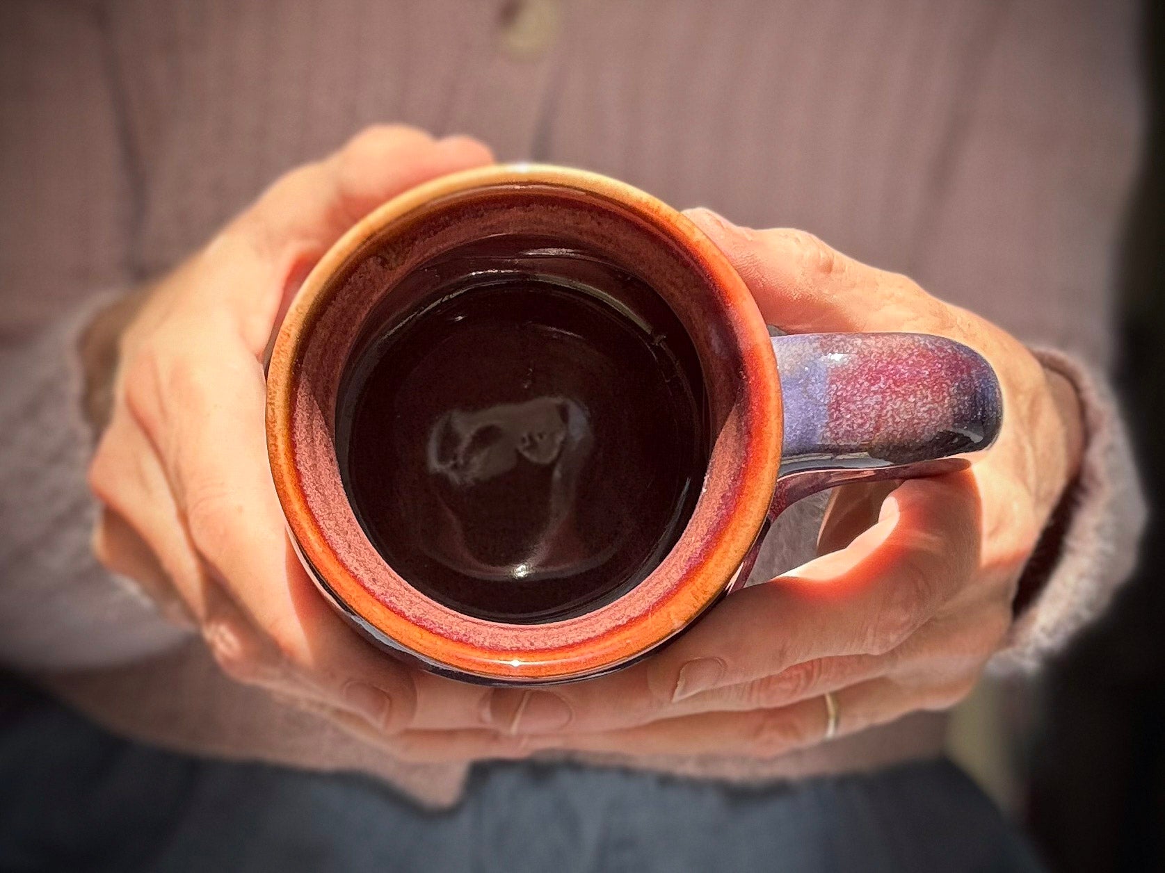 21-E Purple EXPERIMENT Cuddle Mug, 18 oz.